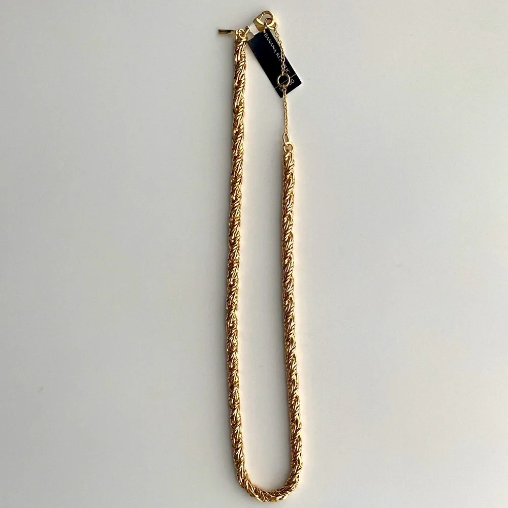Banana Republic Gold-Tone Twisted Chain Necklace 17”